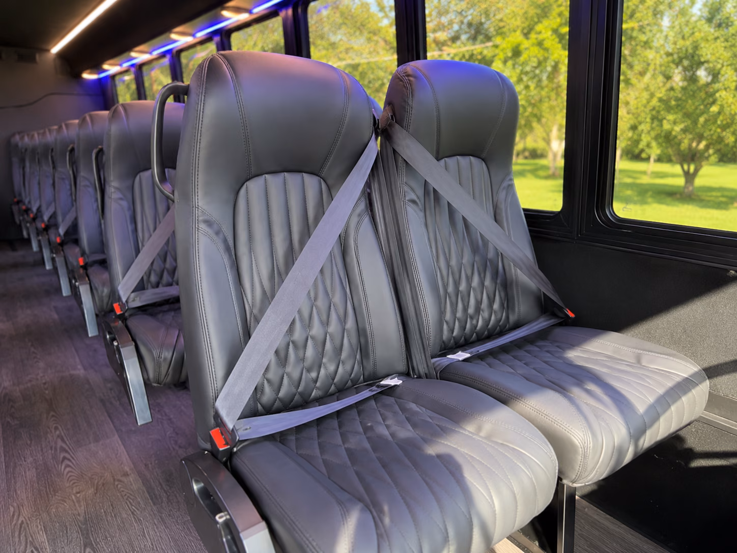 cary 20 passenger minibus interior