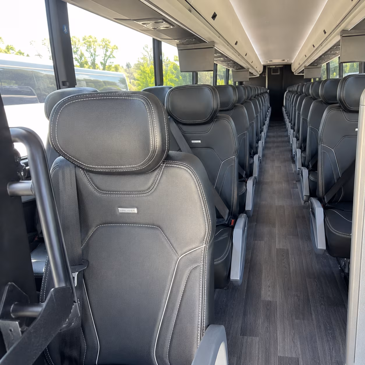 cary charter bus interior